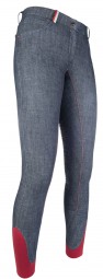 Reithose -County- Denim Silikon-Kniebesatz