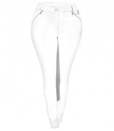 Reithose Vollbesatz Dahlia weiß / grau